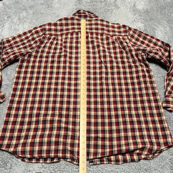 Carhartt Flannel Shirt Mens 3XL Tall Red Plaid Relaxed Fit Collared Button -** - Picture 7 of 9